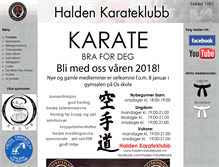 Tablet Screenshot of halden-karateklubb.no